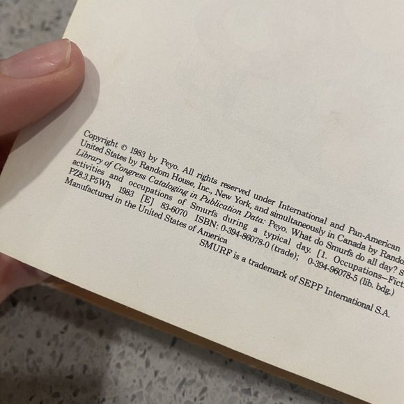 Vintage Book What Do Smurfs Do All Day? by Peyo 1983 Book Club Ed, Junk Journal - Picture 6 of 9